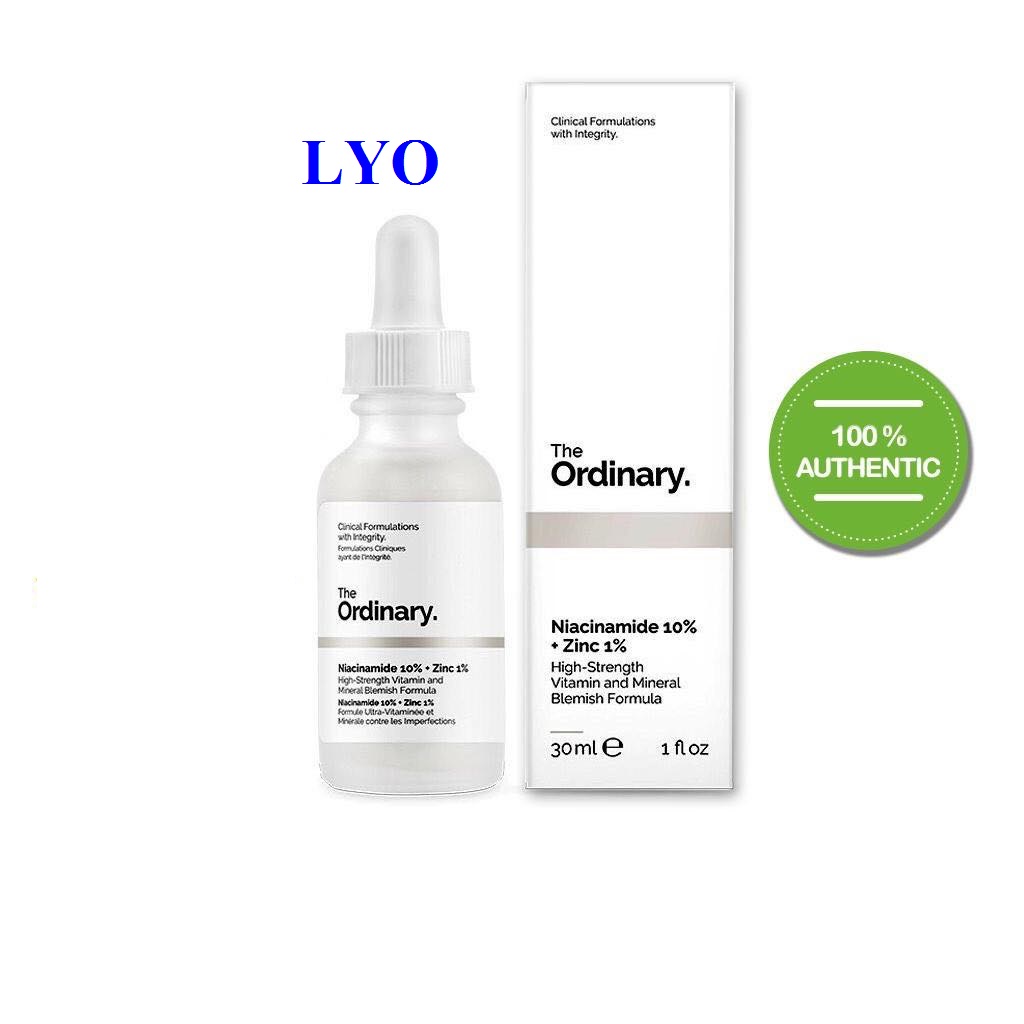 SERUM NGỪA MỤN SÁNG DA SE KHÍT LỖ CHÂN LÔNG NIACINAMIDE 10% + ZINC 1% THE ORDINARY