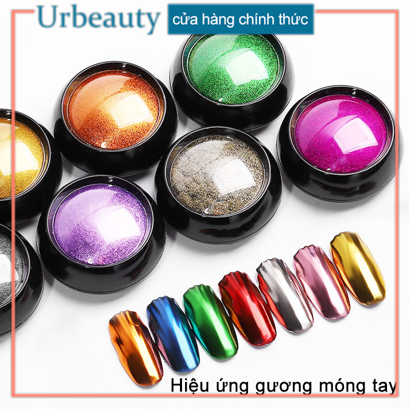 [Hcm]【Urbeauty Mall】Nước Gợn Móng Tay Nghệ Thuật Mạng Đỏ Ma Thuật Gương Bột Aurora Bột Gương Kính Râm Bột Sơn Móng Tay Keo Trang Trí Nhiều Màu