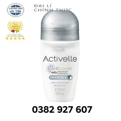 33141 – Lăn Khử Mùi Activelle Dưỡng Sángngừa Vệt Ố Áo – 50Ml