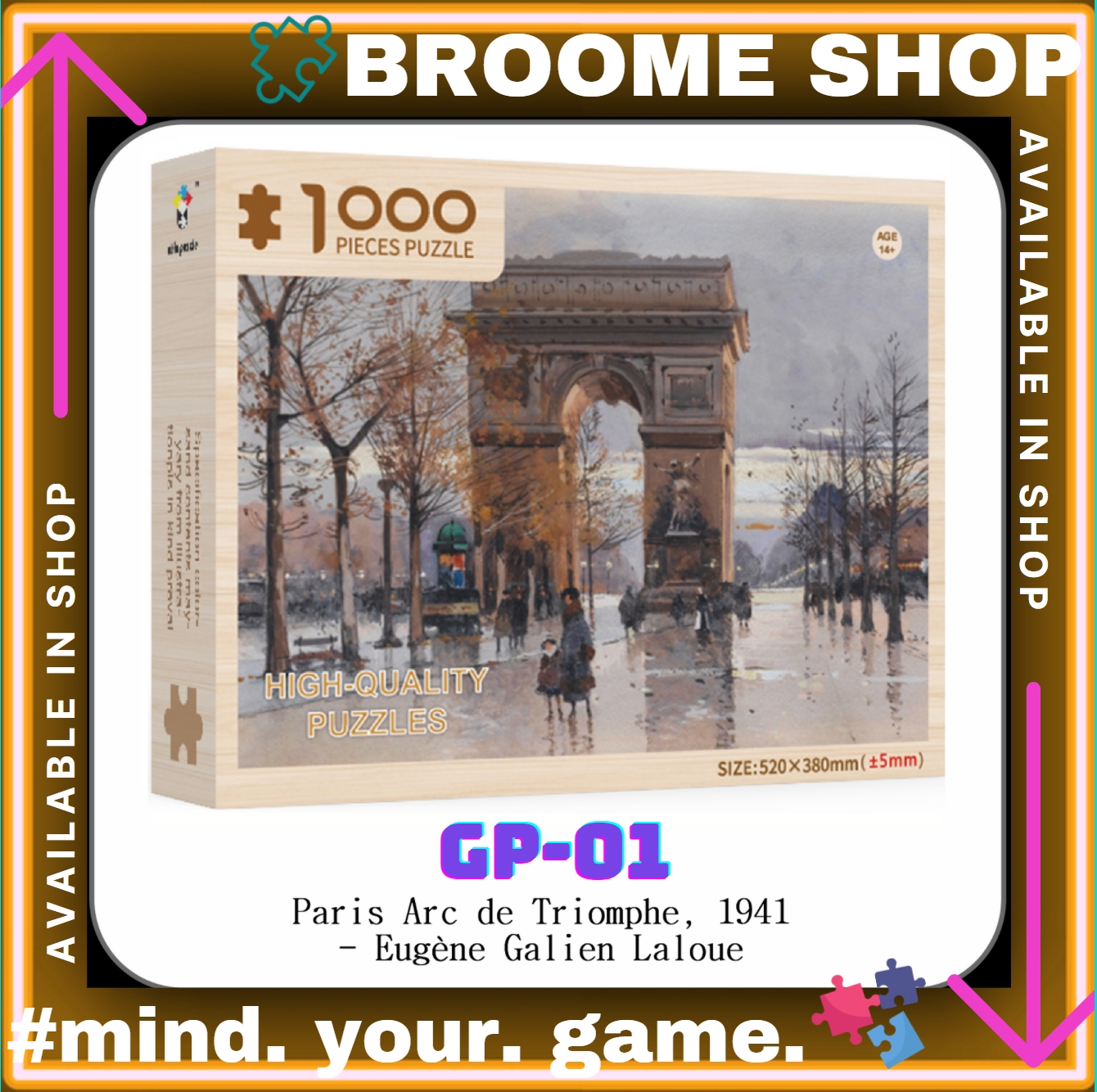 Bộ tranh xếp hình Paris Tower Babel Tháp Puzzle 1000 miếng Tranh ghép hình 1000 mảnh Xếp Hình 1000 P