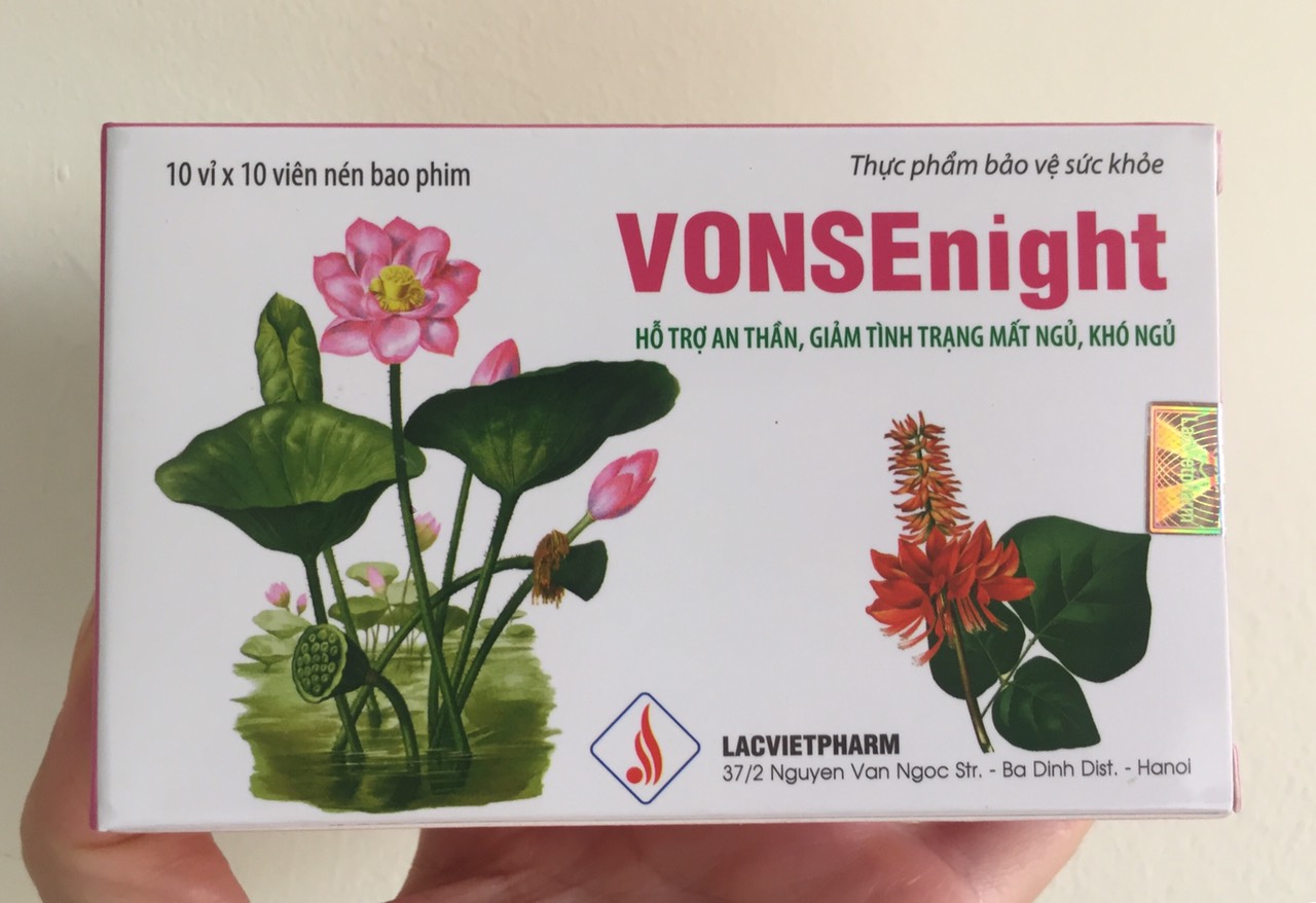 Viên Uống Vonsenight Giúp Hết Mất Ngủkhó Ngủ ( Hộp 100 Viên)