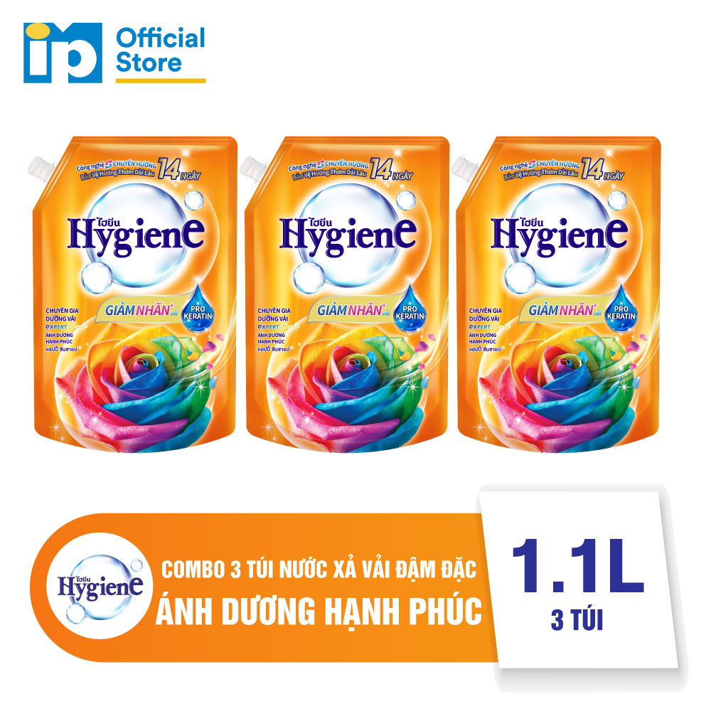 Combo 3 Nước Xả Vải Đậm Đặc Hygiene 1.1L