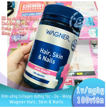 Viên Uống Collagen Đẹp Da Biotin Mọc Tóc Hair Skin Nails 100 Viên