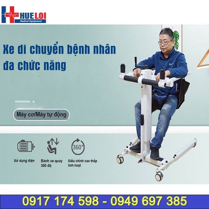 Xe Di Chuyển Bệnh Nhân Đa Chức Năng Thế Hệ Mới ( Giá Bán :19.900.000)