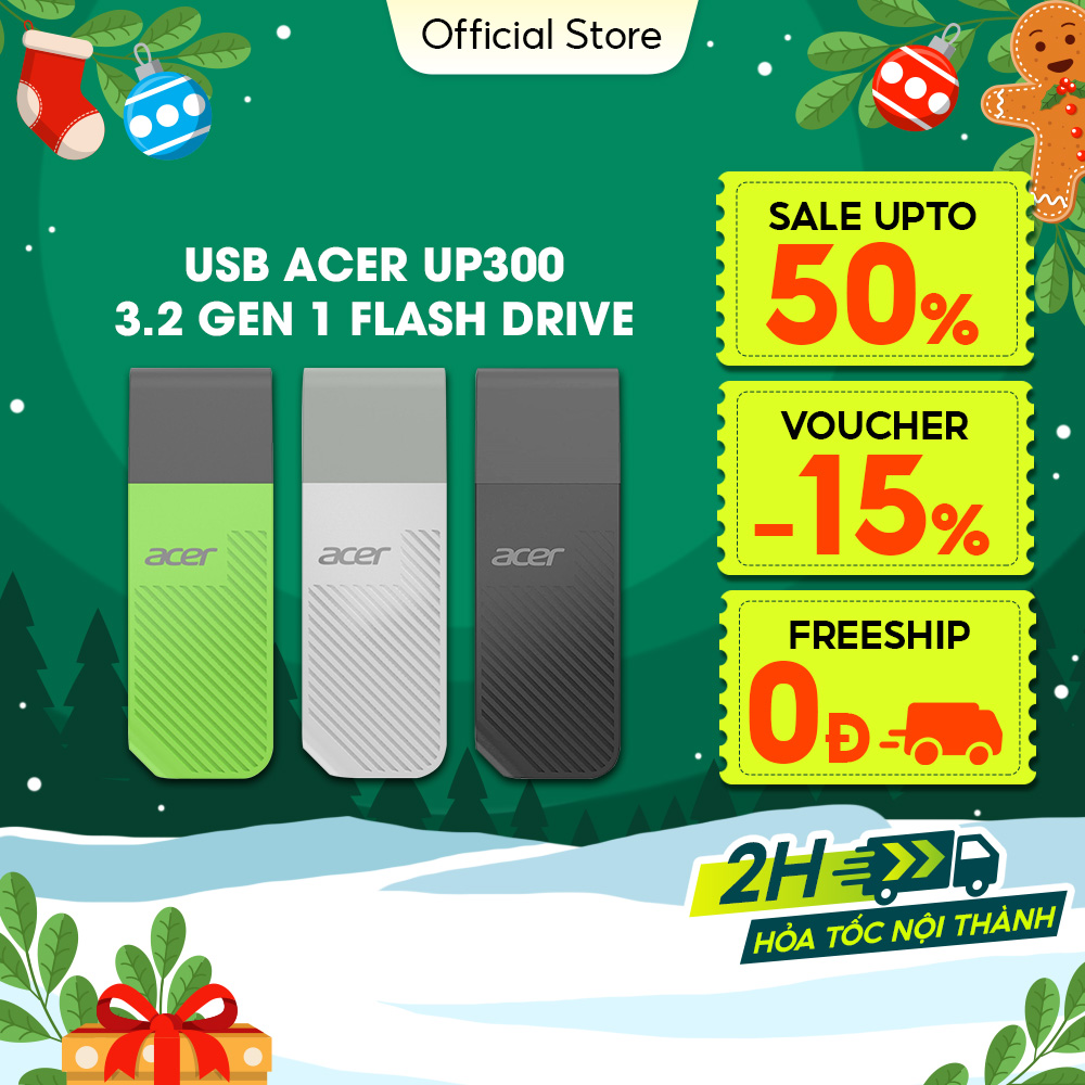 USB Acer UP300 tốc độ đọc/ghi lên đến 120 MB/s USB 3.2 Gen 1 - Hàng chính hãng bảo hành 5 năm - Thiế