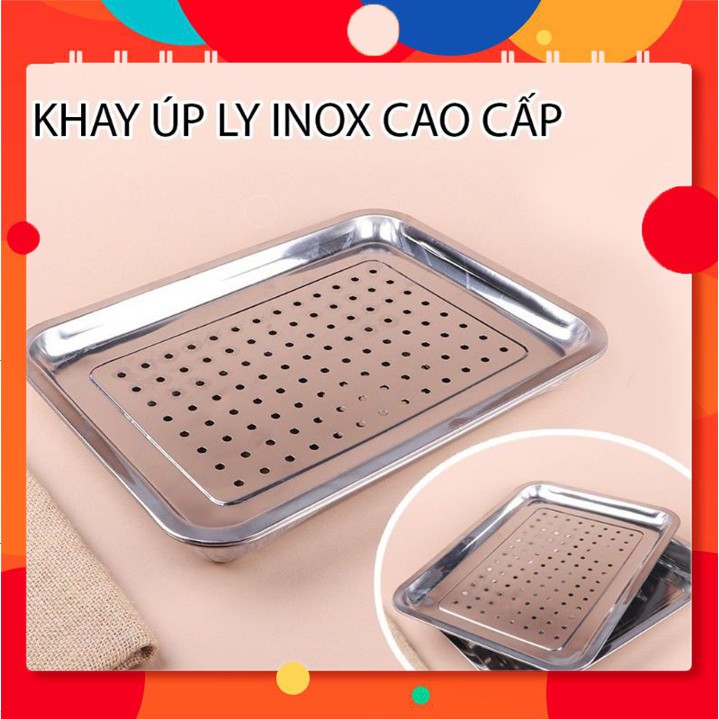 Úp ly inox 304 khay úp ly - mâm úp ly inox cao cấp không rỉ