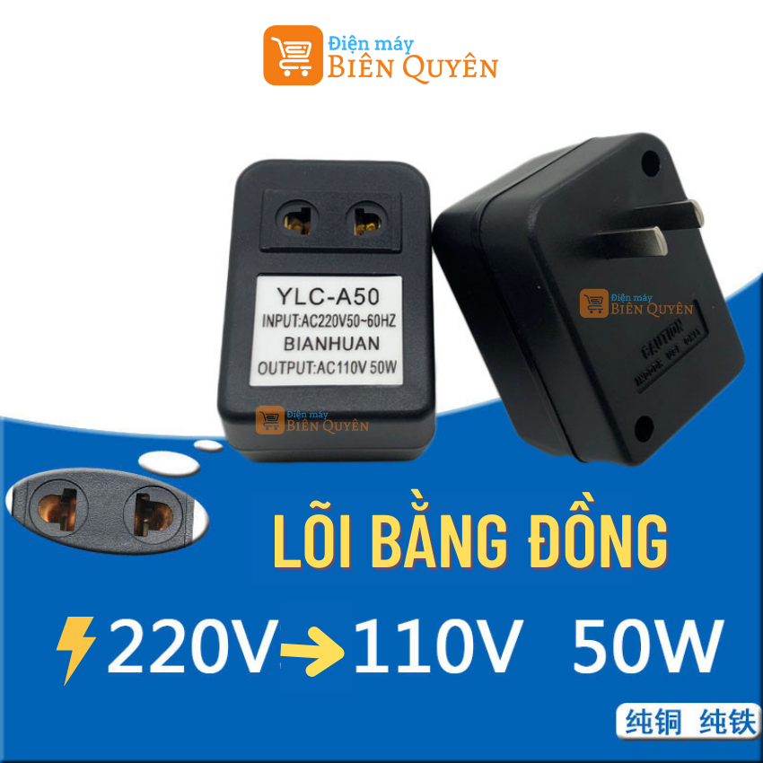 Đổi nguồn 220v sang 110v - Cục đổi nguồn điện 220v sang 110v - Cục đổi điện 220v 100v cho thiết bị