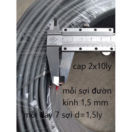 dây cáp điện treo ngoài trời trần phú 2x4mm2 2x6 mm2 2x10mm2 giá 1 mét