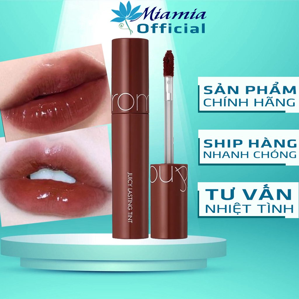 Son Romand Bóng Juicy Lasting Tint Màu 20 Dark Coconut Hồng Nâu 5 ML  [CHÍNH HÃNG] ️