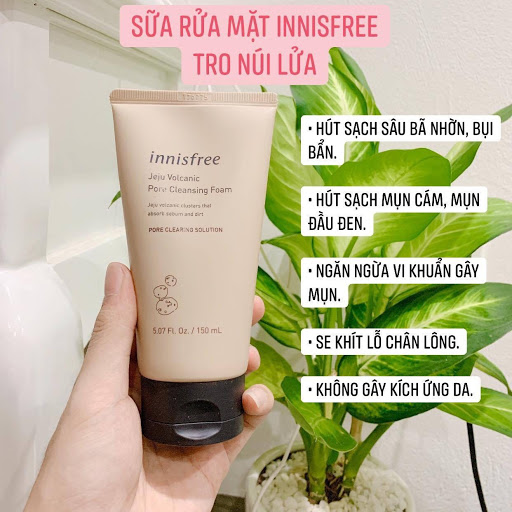 Sữa Rửa Mặt Tro N&Uacutei Lửa Jeju Volcanic Pore Cleansing Foam 150Ml