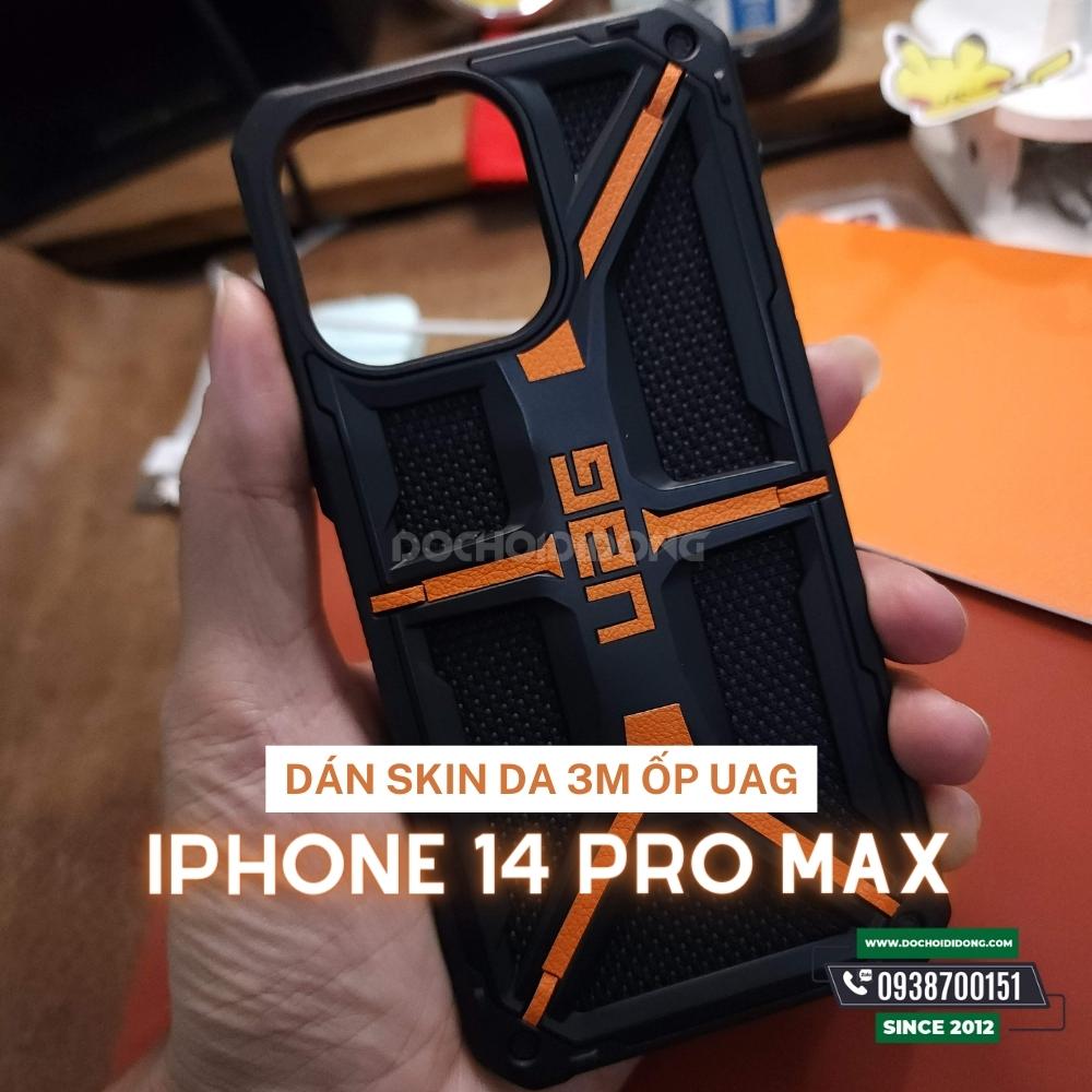 Dán Skin Da 3M Trang Trí Ốp UAG IPhone 14 Pro Max Monarch Kevlar