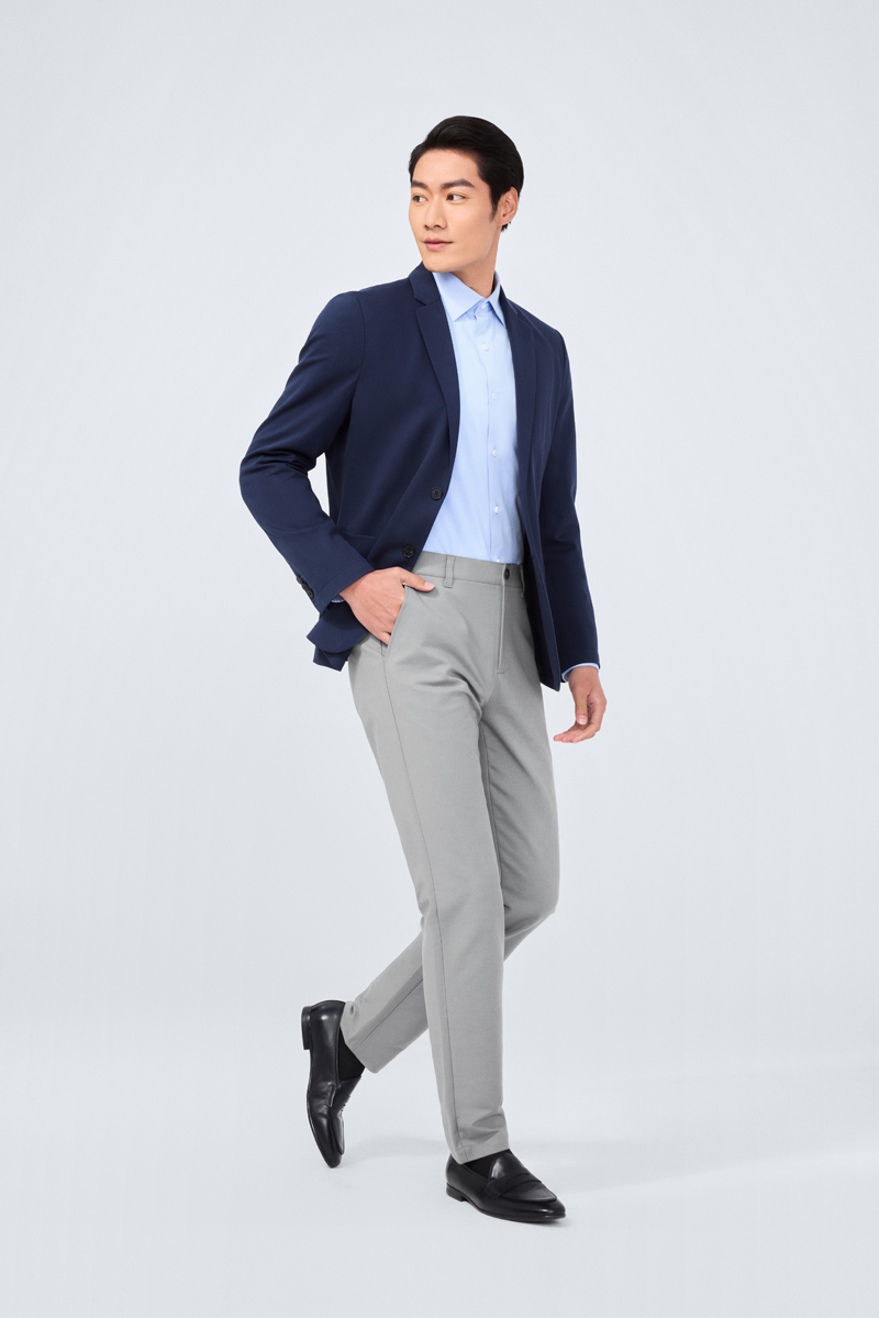 Áo khoác blazer nam DETERMINANT - màu xanh navy - OW03