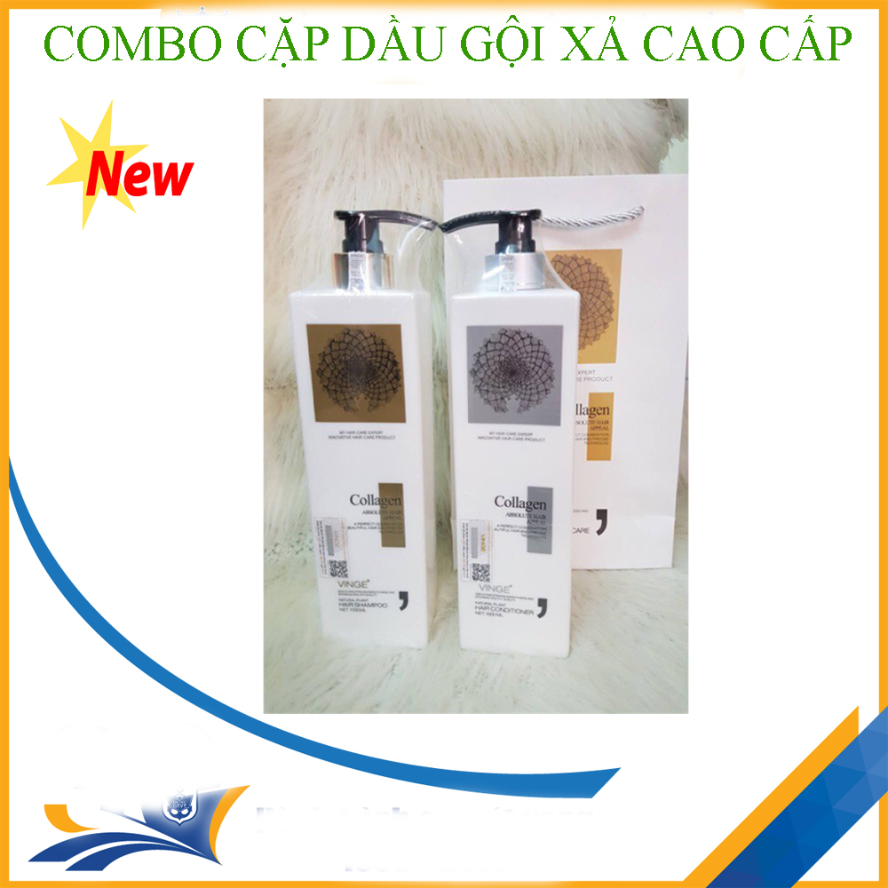 cặp dầu gội - xả collgen cao cấp cặp dầu gội collagenNgăn Ngừa Rụng Tóc  Nấm Ngứa Da Đầu Phục Hồi Tóc Hư TổnKhô Xơ và Chẻ Ngọn Giúp Tóc Chắc Khỏe