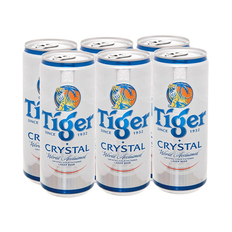 Bia crystal TIGER bạc lon 330ml