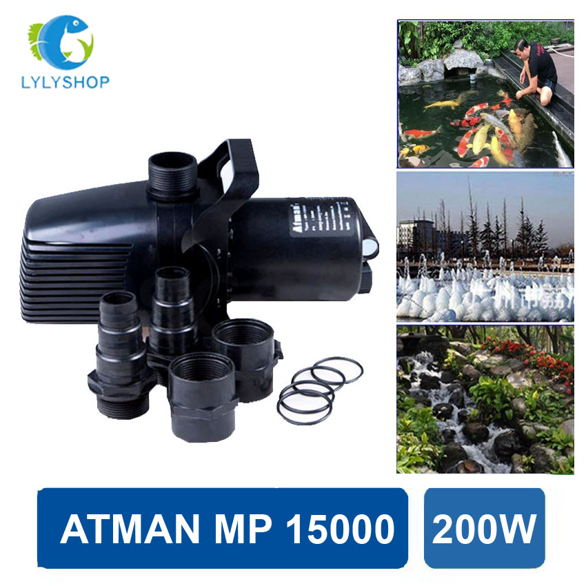 Máy bơm đẩy Atman MP 15000 - Dòng máy bơm nước hiệu suất cao cho hồ cá, tiểu cảnh sân vườn