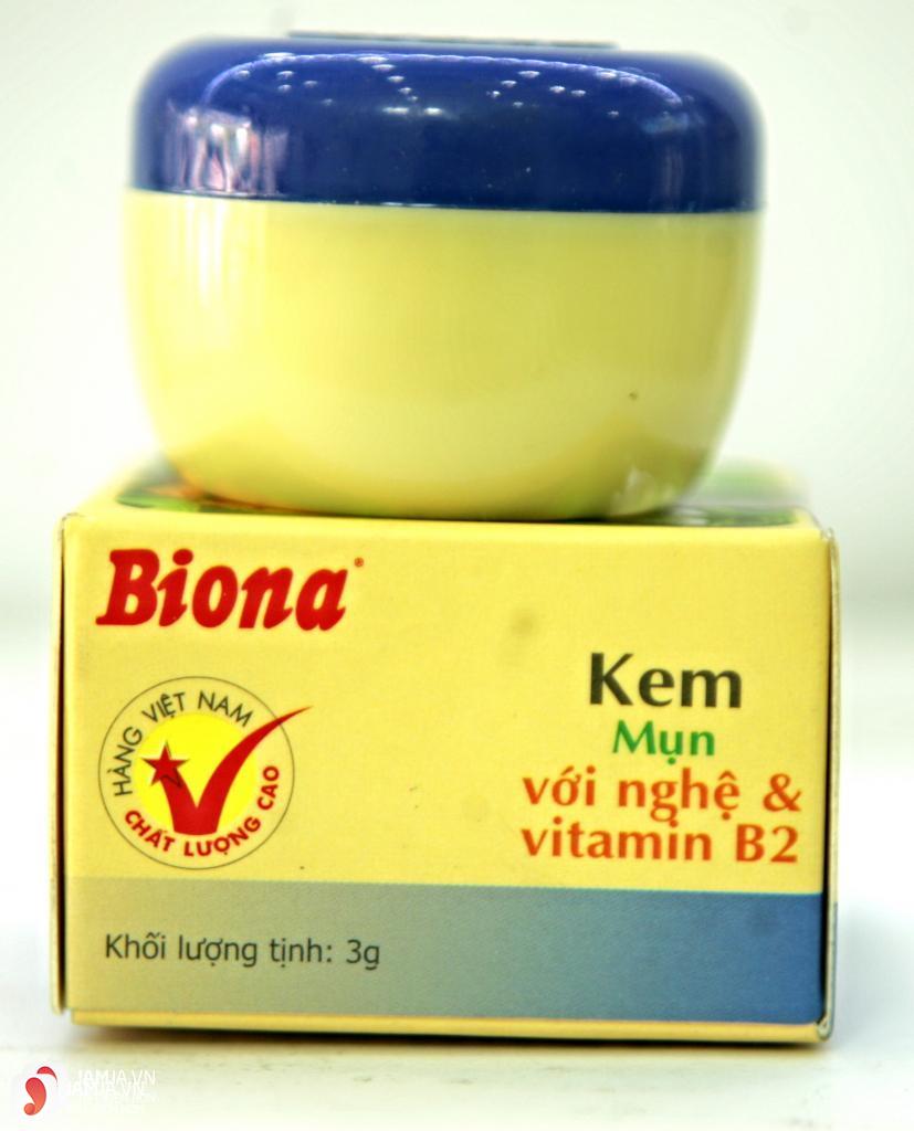 Combo 5 Hộp Kem Biona Nghệ Kem Mụn Nghệ 3G