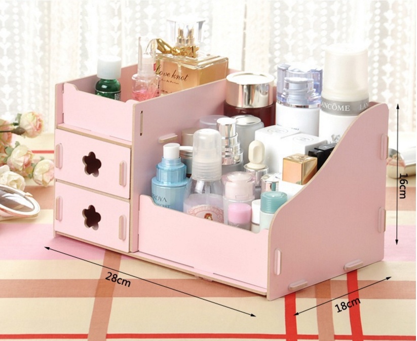 Kệ Đựng Mỹ Phẩm Gỗ Vuôngmàu Sắc Nổi Bật.sản Phẩm Gõ Ép Cao Cấp.kệ Dễ Nhìn .Bảo Hành 12 Tháng