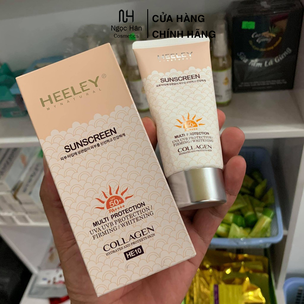 Kem chống nắng Heeley Collagen Sunscreen 88ml làm mát tức thì chống nắng mạnh mẽ làm dịu da nhạy cảm