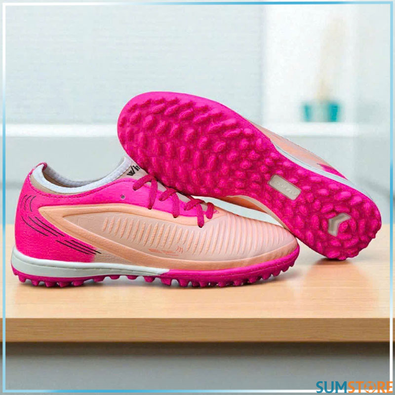 Giày Đá Bóng Thể Thao Đế TF Phantom 6 Pro Màu Hồng Phù Hợp Cho Sân Cỏ Nhân Tạo