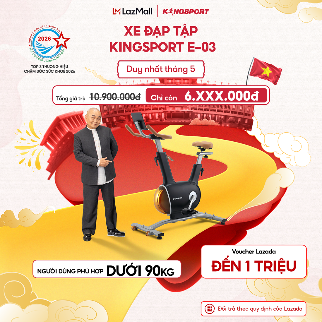Kingsport E-03: Xe đạp tập thể dục tại nhà - Đẳng cấp & Hiệu quả