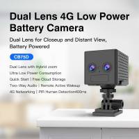 ( Mẫu Mới 2025 ) Camera Mini Sim 4G 2 Mắt 4K Siêu Nét - Camera Giám Sát Vstarcam CB75D 4G Không Dây Nhỏ Gọn Ống Kính Kép Zoom 6X XemTừ Xa Ghi Âm Chụp Hình Quay Tự Động Hồng Ngoại Hình Ảnh Video Rõ Nét Chất Lượng Chuẩn HD Pin Khủng BH 12T