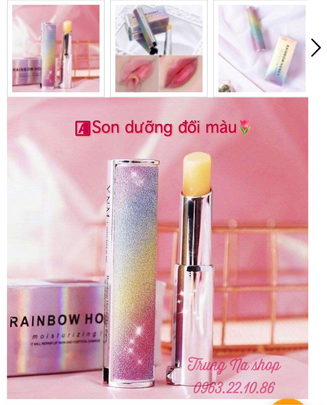 Son Dưỡng Môi Hàn Quốc Đổi Màu Ynm Rainbow Honey Lip Balm