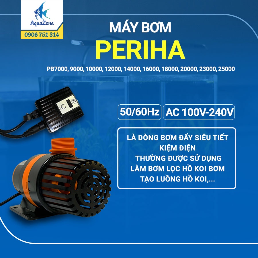 Máy bơm Periha PB 7000 - 25000 công nghệ thông minh tiết kiệm điện năng