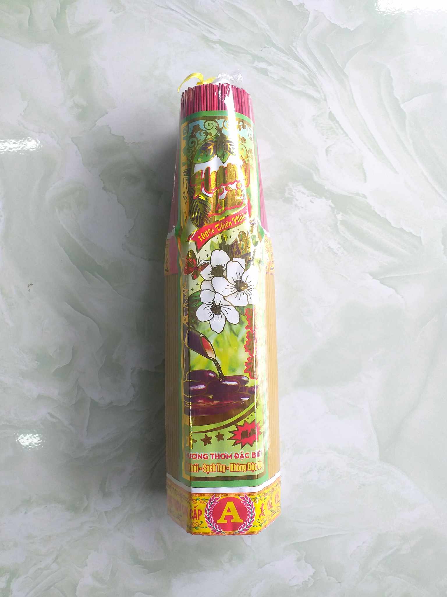 Nhang Thơm cao cấp Bó lục giác siêu to Hương lài THƠM NHẸ DỊU ÍT KHÓI -100% Tự Nhiên