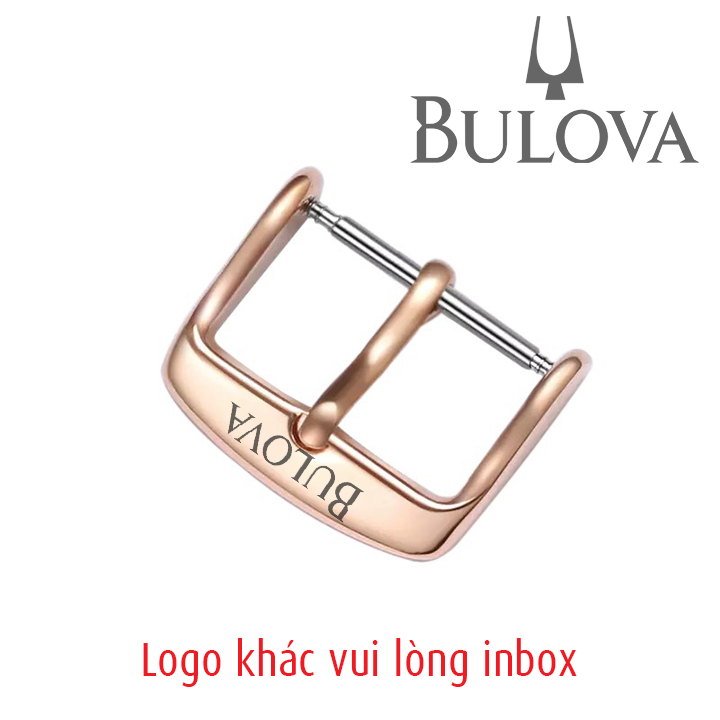 Khóa kim khóa bướm 2 nút bấm dây da đồng hồ nam Bulova Citizen logo khác vui lòng inbox - K2305