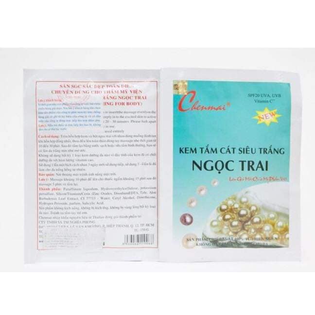 Kem tắm cát siêu trắng ngọc trai Chenmai