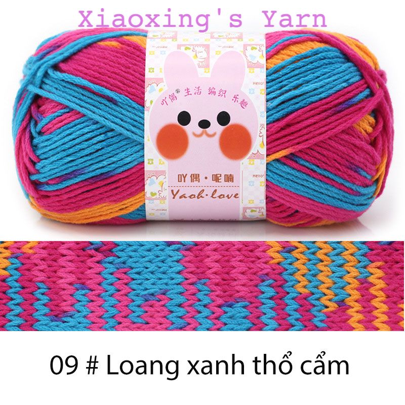 Len Yaoh loang sợi 3mm - Len wool thực vật sợi to đan móc áo len khăn choàng loại 1 | Xiaoxings Yarn