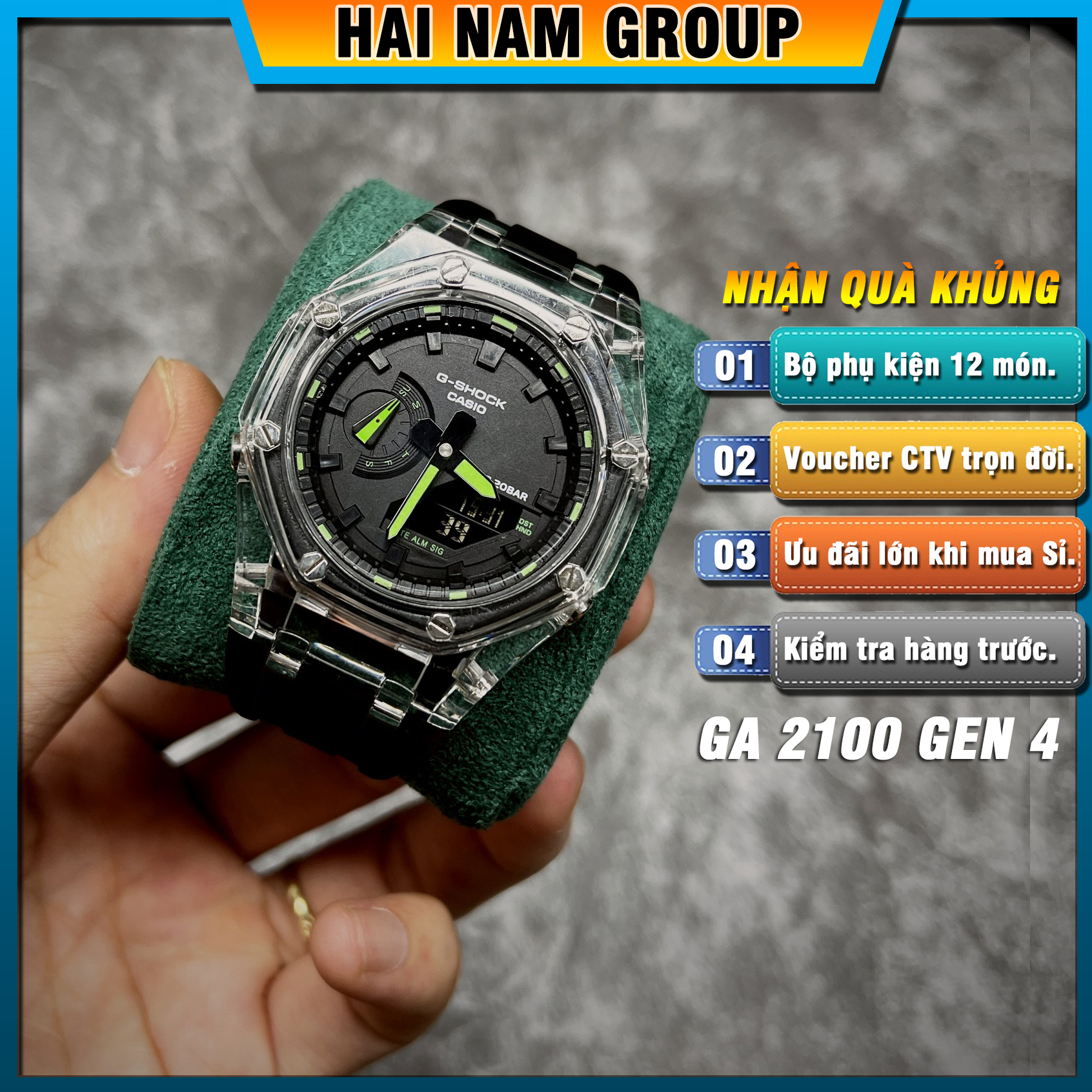 Đồng hồ nam G-SHOCK GA 2100 Custom AP Gen 4 | GA-2100 HNG402