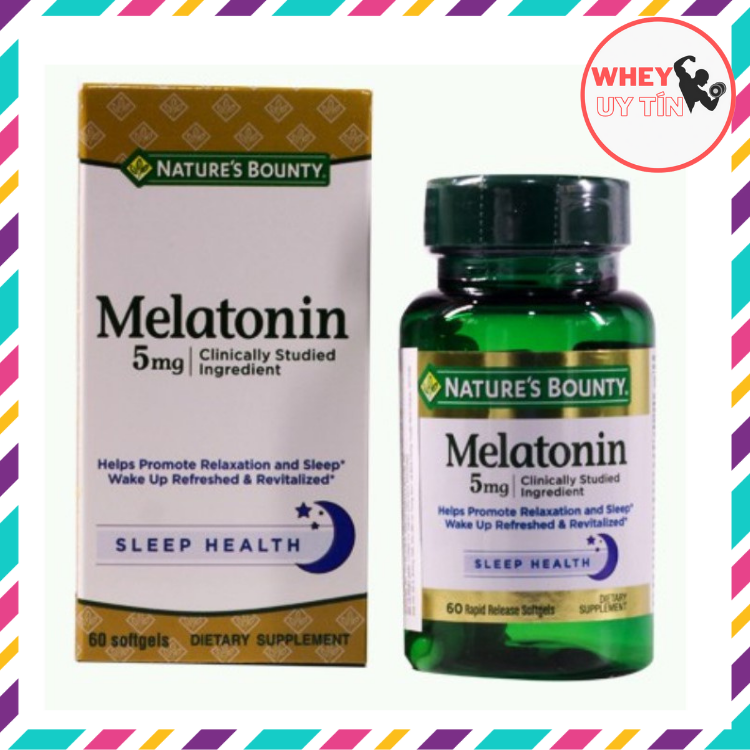 [CHÍNH HÃNG] Cải Thiện Giấc Ngủ Nature Beauty MELATONIN 5mg giúp ngủ ngon sâu giấc
