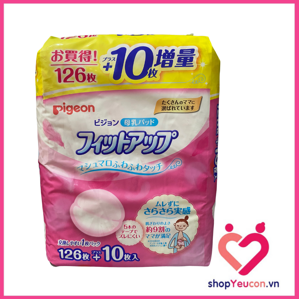 Miếng lót thấm sữa Pigeon cho mẹ 126 miếng hàng nội địa Nhật Bản