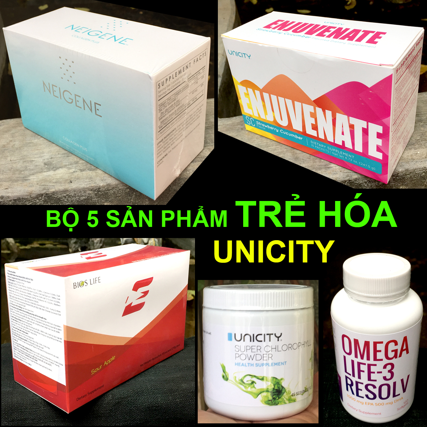 Trẻ Hóa Da Uniciity - Trọn Bộ 5 Sản Phẩm