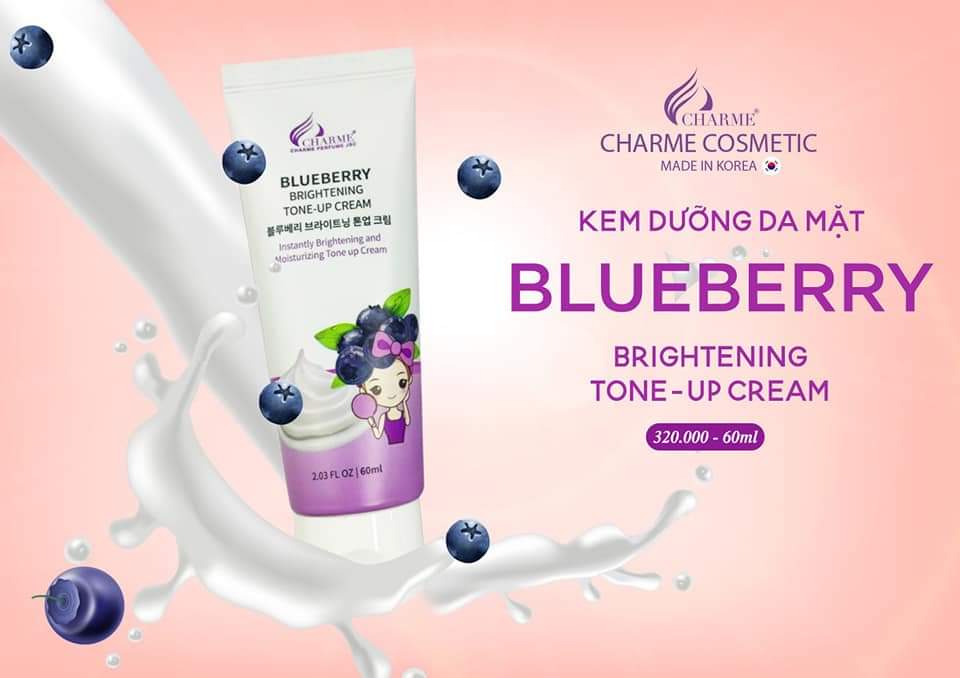 Kem face dưỡng trắng da jeju blueberry & saffon brightening tone up cream