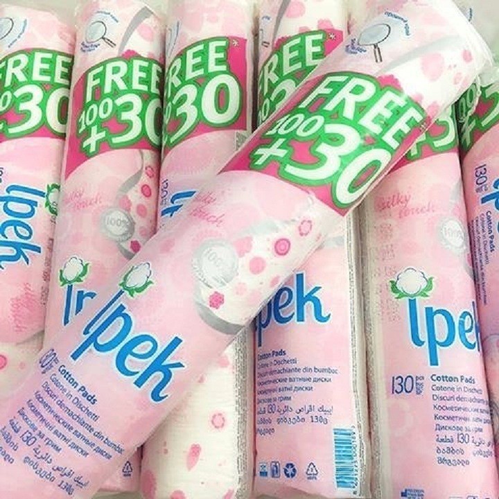 Bông Tẩy Trang Ipek Thổ Nhĩ Kỳ 130 (100 + 30) Miếng Sản Phẩm Chất Lượng Đảm Bảo An Toàn Sức Khỏe Người Dung Cam Kết Cung Cấp Mặt Hàng Đang Được Săn Đón Trên Thị Trường