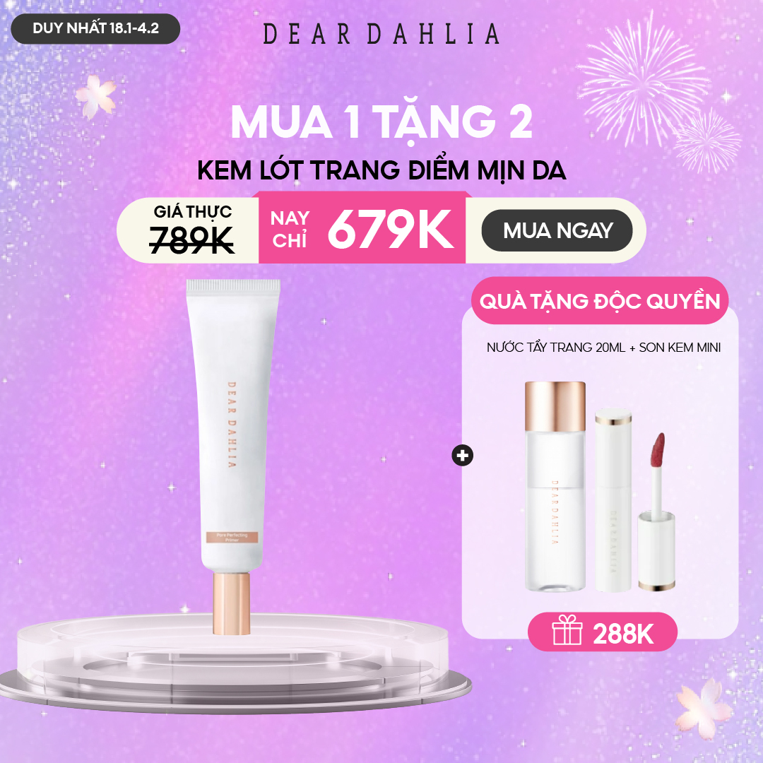 [Sale]Kem Lót Thuần Chay Mịn Da Dear Dahlia Skin Paradise Pore Perfecting Primer 35ml