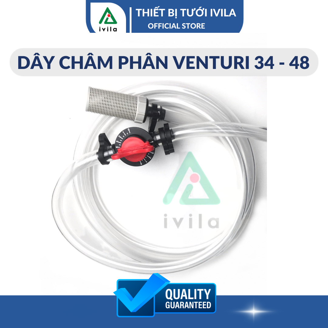 Bộ châm phân Venturi 34 Thiết bị châm phân Venturi 34mm dùng trong hệ thống tưới bộ hút phân châm ph