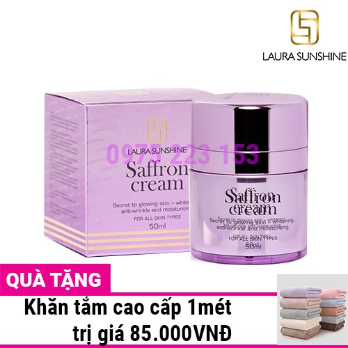 Kem Dưỡng Trắng Da Tinh Chất Nhụy Hoa Nghệ Tây Laura Sunshine Saffron Cream 50Ml Sản Phẩm Tốt Chất Lượng Cao Cam Kết Như Hình