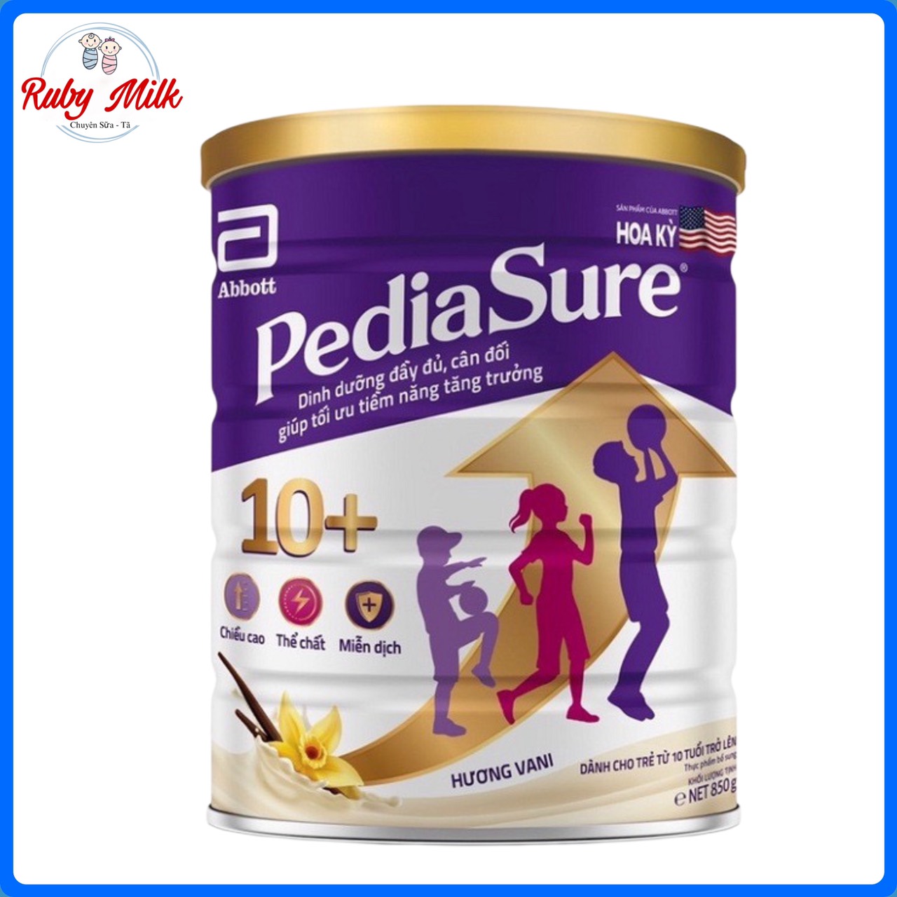Sữa Bột Pediasure 10+ Hương Vani 800g (cho trẻ từ 10 tuổi trở lên)