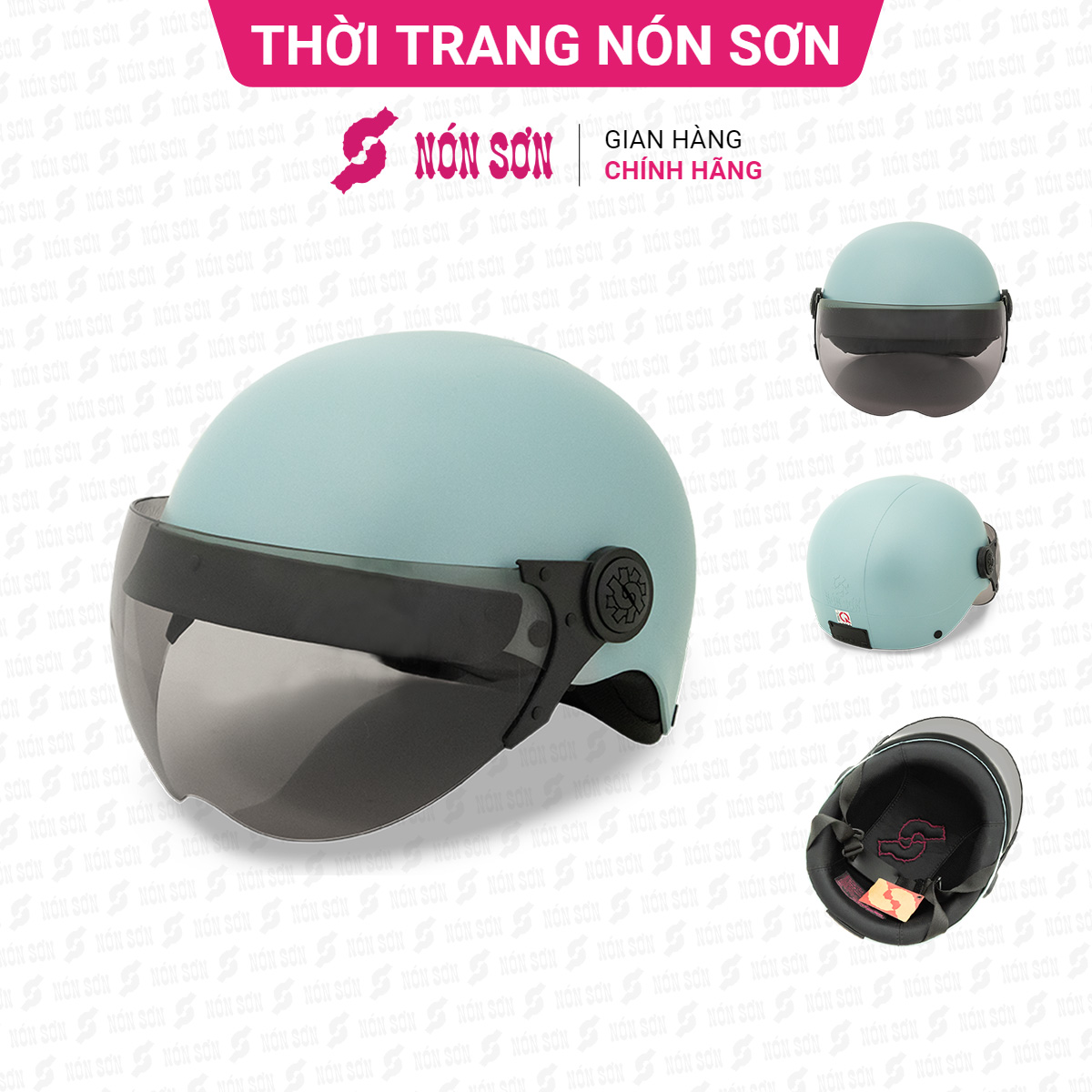 Mũ bảo hiểm nửa đầu có kính chính hãng NÓN SƠN KT-XH520