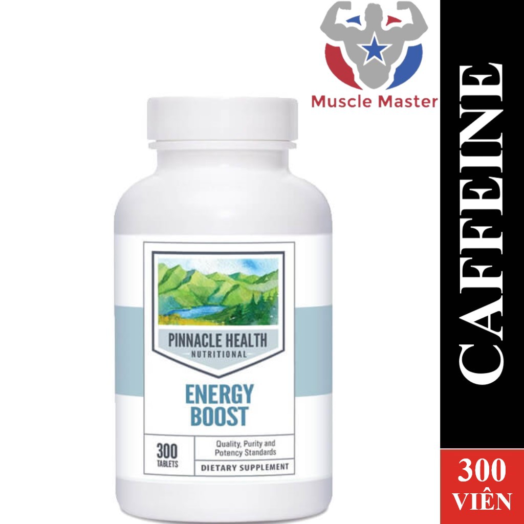 [Hcm]Thực Phẩm Bổ Sung Caffeine Tăng Năng Lượng Tỉnh Táo Tập Trung Pinnacle Health Energy Boost 210Mg Caffeine 300 Viên