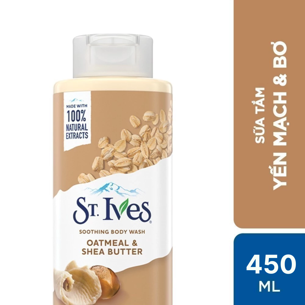 Sữa tắm dưỡng da St.Ives Trái Mơ/ Yến Mạch và Bơ/ Muối Biển/ Cam Chanh 473ml/450ml