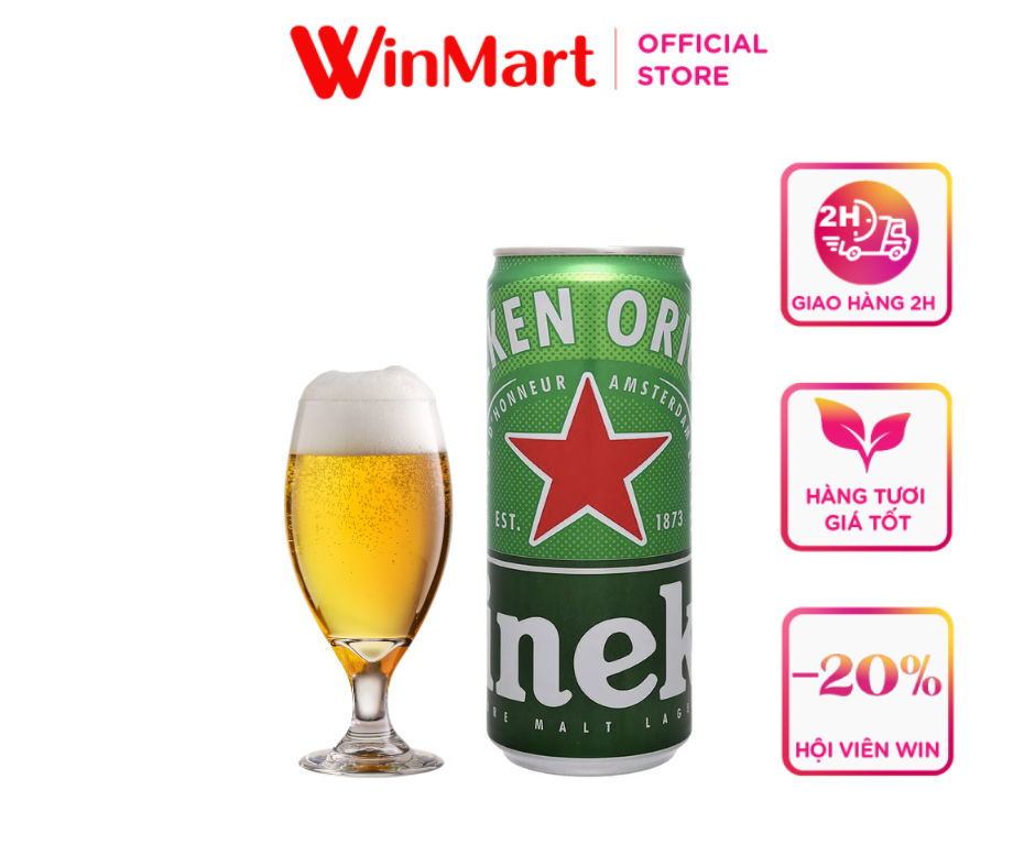 [Siêu thị WinMart] - Bia Heineken lon 330ml
