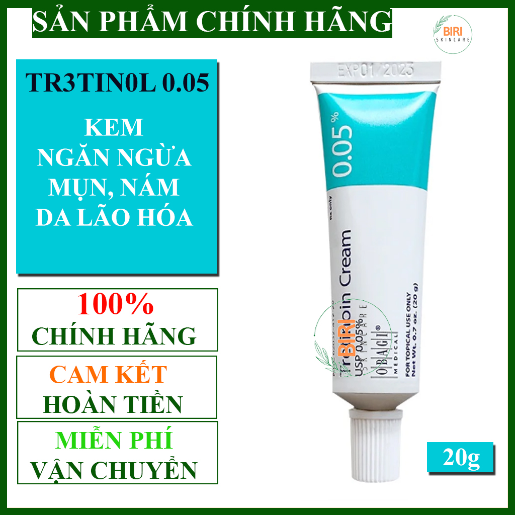 ✅[Chính Hãng] Tre 0.05% O.bagi Cream 20G (Link Mới) Kem Ngăn Ngừa Mụn Nám Tàn Nhang Lão Hóa Da