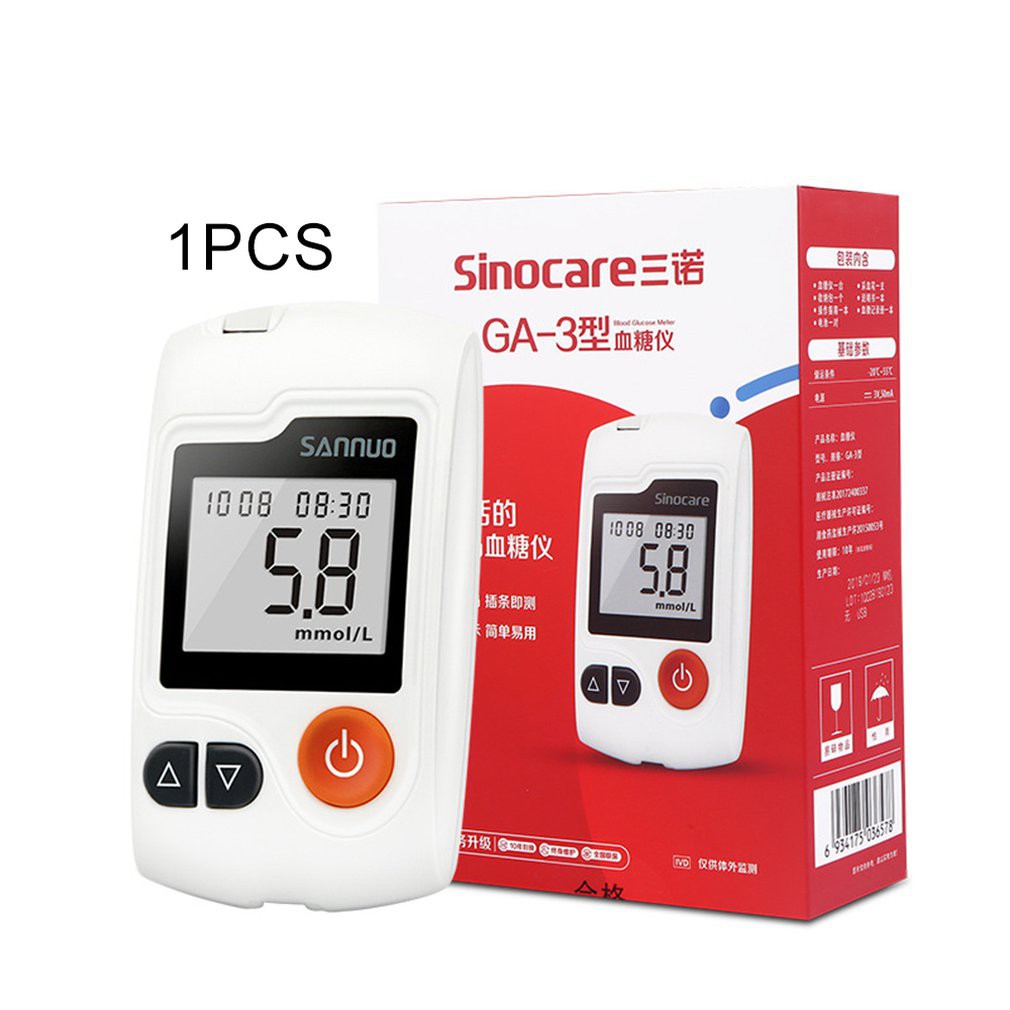 Máy đo đường huyết Sannuo GA-3 Mỡ Máu Axit Uric Trong Máu Que thử tại nhà mã hóa miễn phí bệnh tiểu bằng giọng nói dễ dàng chính xác