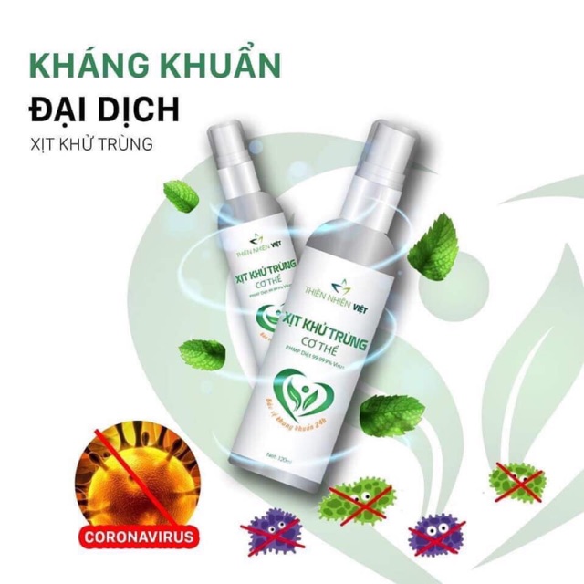 [Hcm]Chai Xịt Khử Trùng Cơ Thể - Bảo Vệ Kháng Khuẩn 24H