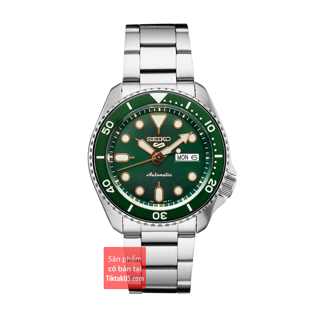 Đồng hồ nam Automatic Seiko 5 sport SRPD63K1 size 42mm dây thép vỏ thép không gỉ chống nước 100m trữ