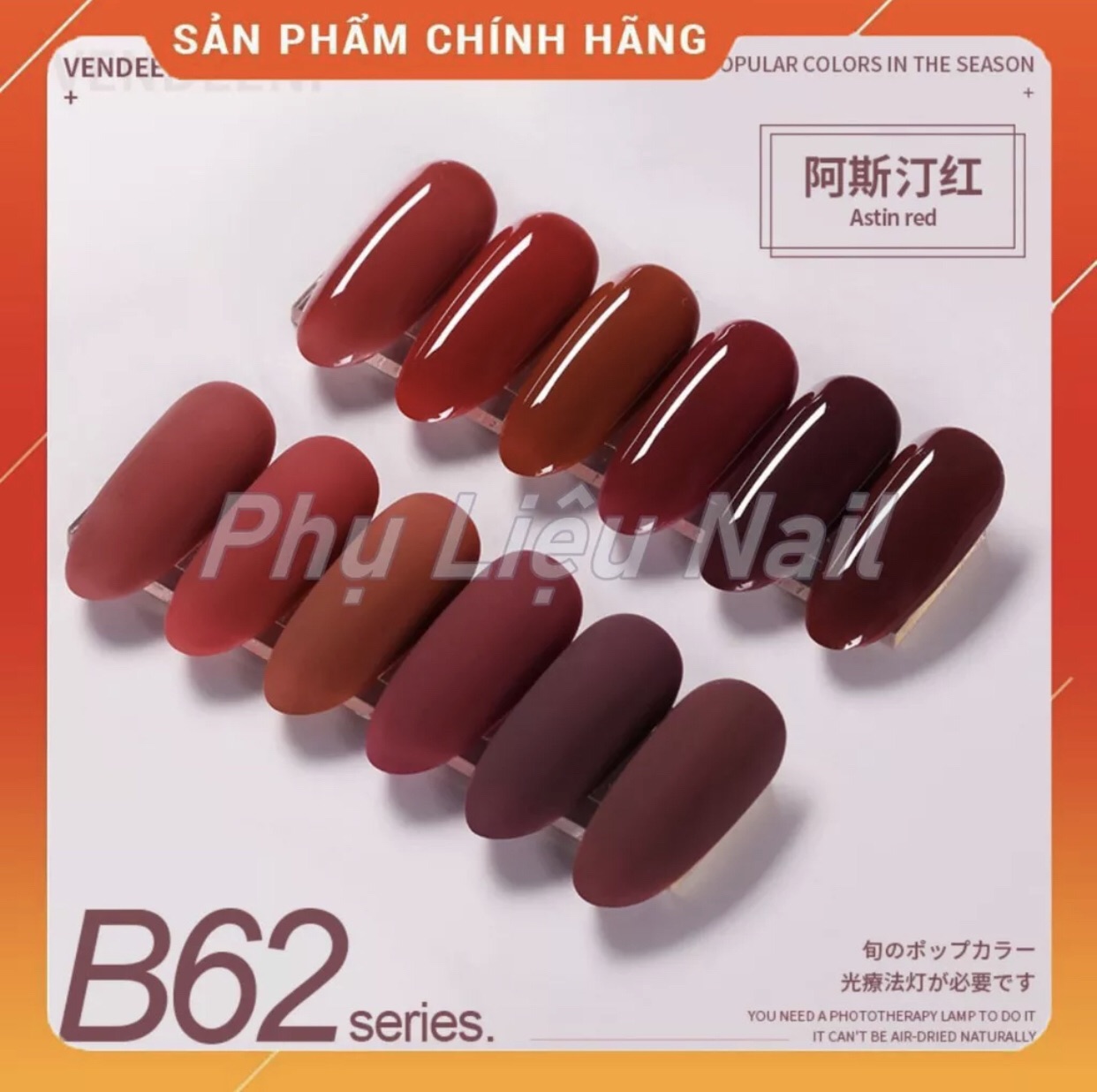 Sơn gell AS chai đỏ mã B62 -15ml